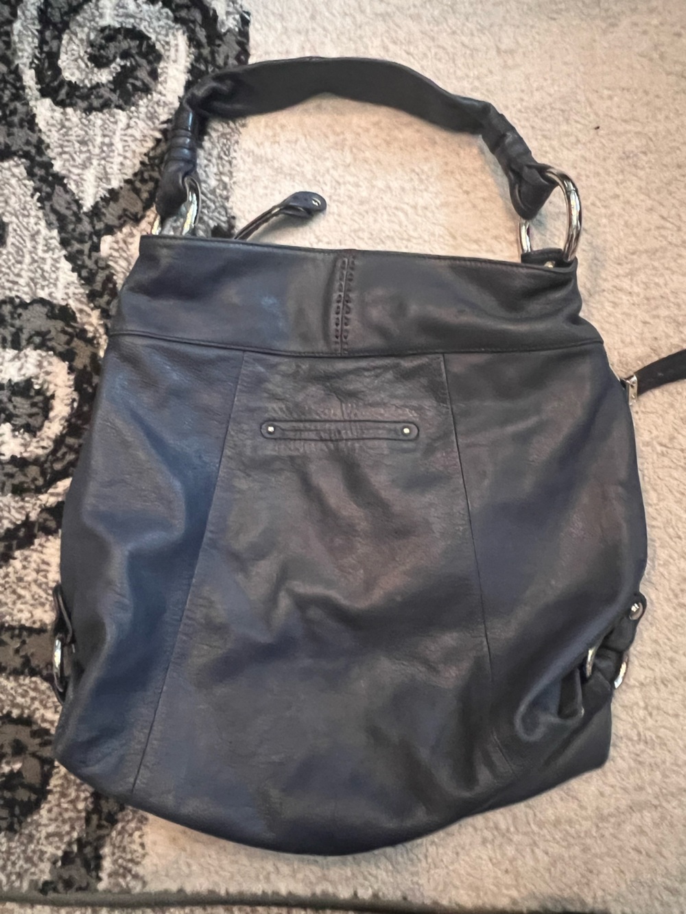 B Makowsky 100%: Genuine Leather Lining: 100% Polyester Black with Light Green